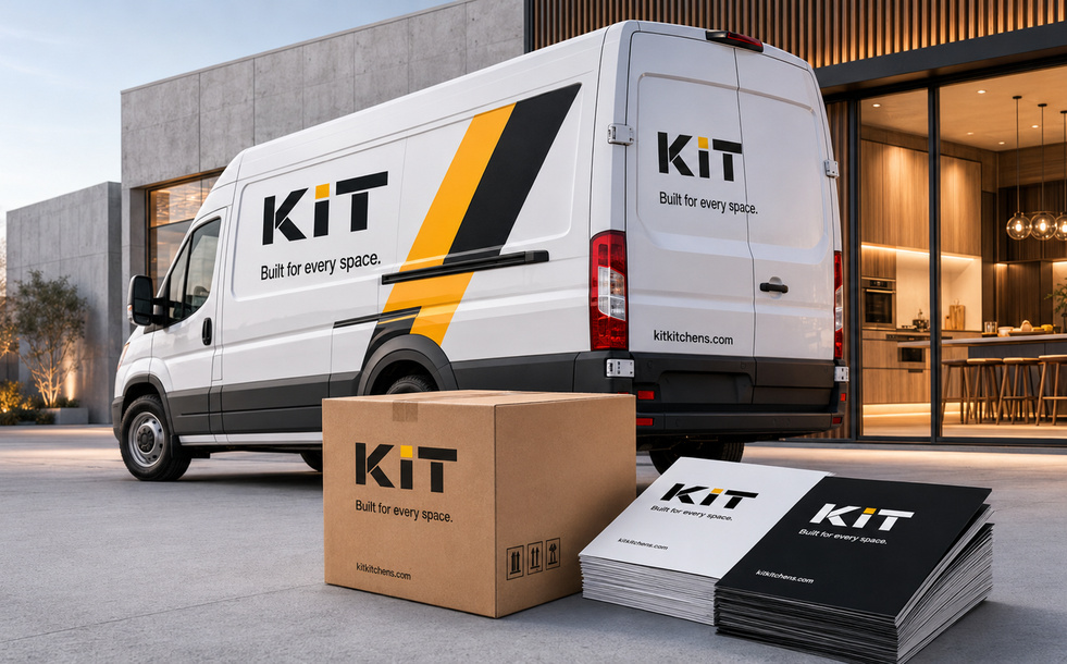 KIT brand applications including vehicle, packaging and retail environment